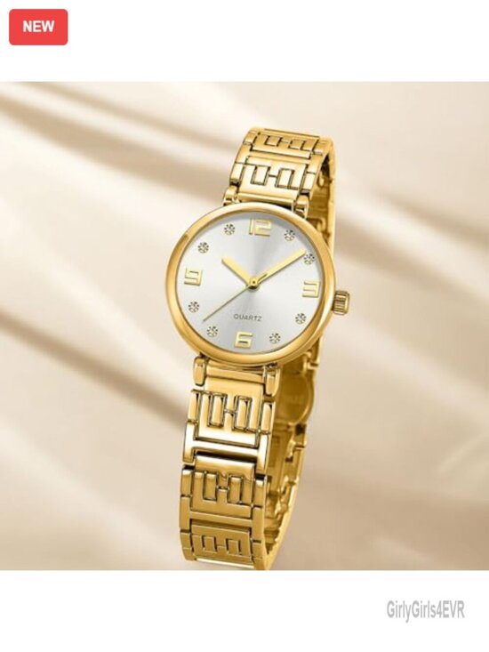 Stainless Steel Waterproof Analog Quartz Wrist Watch with Rhinestone Markers main image 5